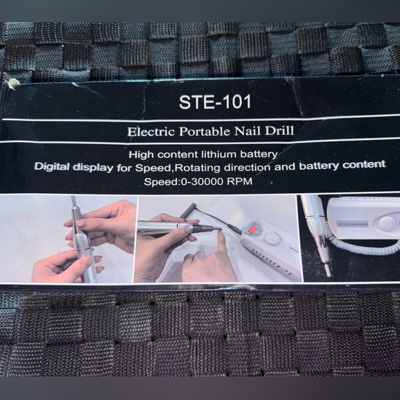 NWT Electric Portable Nail Drill with Digital Display Open Box Never Used - Picture 3 of 4